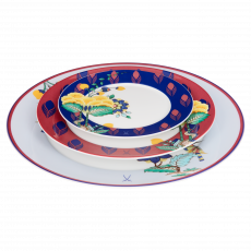 MEISSEN COLLAGE MYSTIC GARDEN PLATE SET 3PCS.