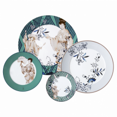 MEISSEN COLLAGE NOBLE CHINESE PLATE SET 4PCS.