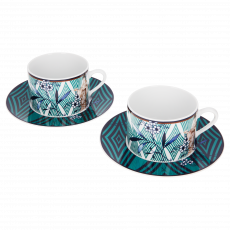 MEISSEN COLLAGE NOBLE CHINESE CAPPUCCINO CUP SET