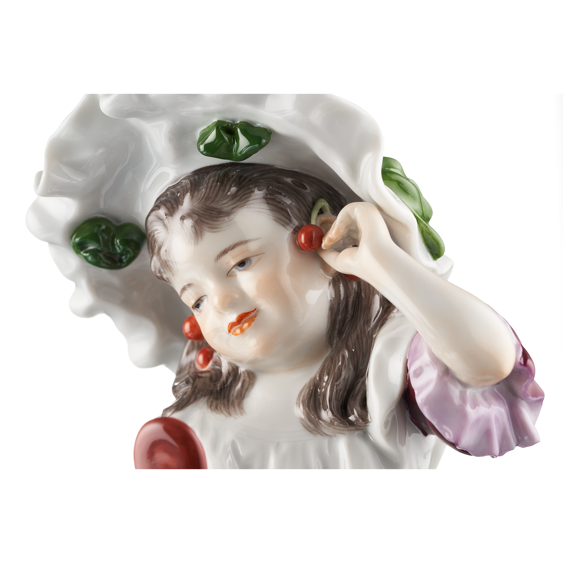 체리와 거울을 든 아이 피규린