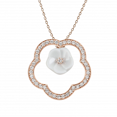 1739 ROYAL BLOSSOM FRAME NECKLACE, 45 CM