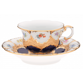 [B&X B form,royal blue/gold] Espresso cup
