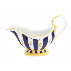 [Royal B&X X form,royal blue/gold] Gravy boat