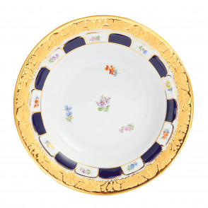 [Royal B&X X form,royal blue/gold] Soup plate