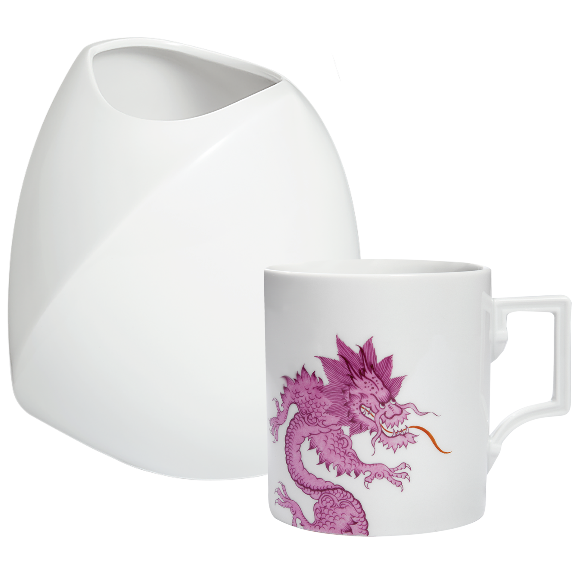 HOME OFFICE SET MUG MING DRAGON AND VASE