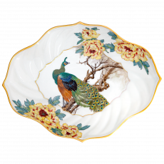 LIMITED EDITION BOWL, PEAFOWL WITH PEONIES