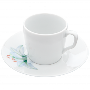 MEISSEN® COSMOPOLITAN GIANT BLOOM ESPRESSO CUP & SAUCER, LILY