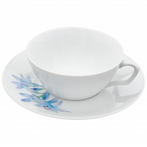 MEISSEN® COSMOPOLITAN GIANT BLOOM TEA CUP & SAUCER, AFRICAN LILY