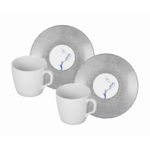 MEISSEN® COSMOPOLITAN BLUE ORCHID PLATINUM ESPRESSO SET