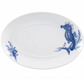 MEISSEN® COSMOPOLITAN BLUE TREASURES PLATTER SEA HORSE