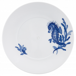 MEISSEN® COSMOPOLITAN BLUE TREASURES DINNER PLATE SEA HORSE