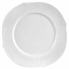 WAVES RELIEF BISQUE DINNER PLATE