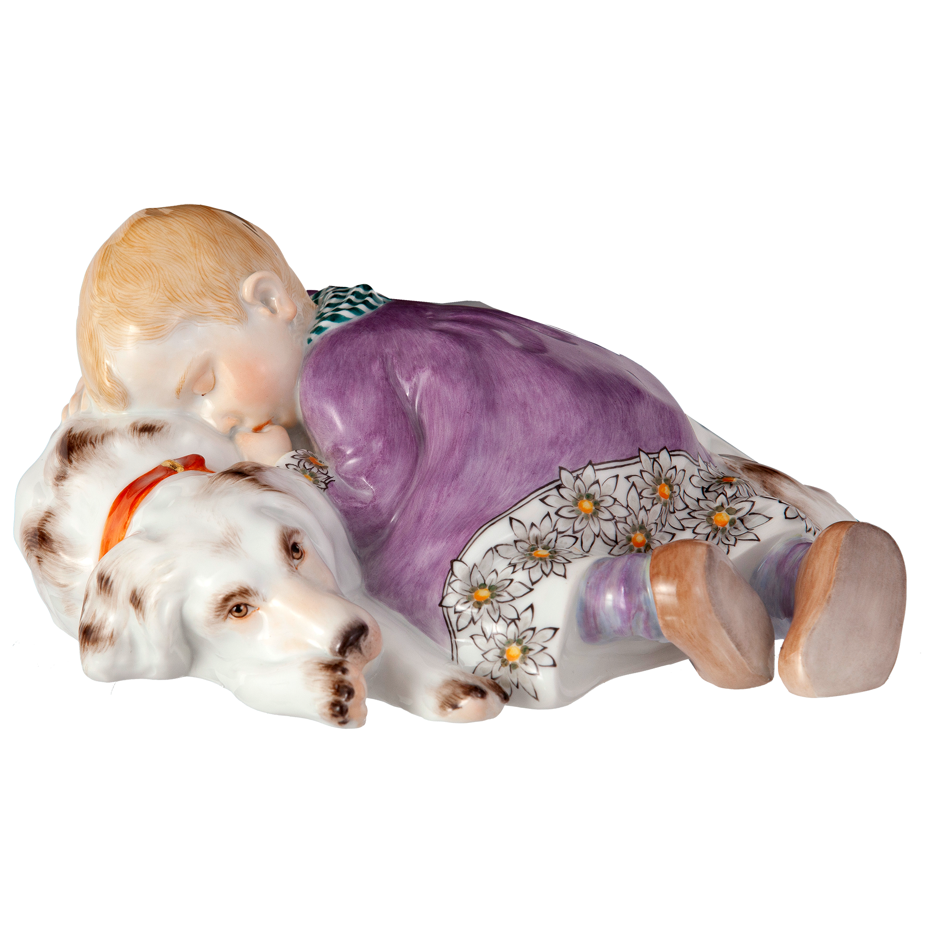 HENTSCHEL CHILDREN CHILD SLEEPING ON DOG, EDELWEISS