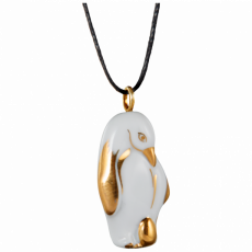 ANIMAL PENDANT PENGUIN MID RELIEF GOLD